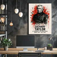 Zachary Taylor Watercolor Artistic Historical or Presidential Poster