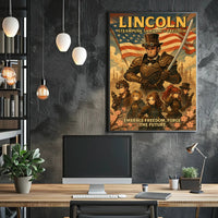 Lincoln Steampunk Samurai Of Freedom Poster