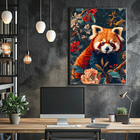 Red Panda Nature Whimsy: Stunning Vibrant Animal Poster