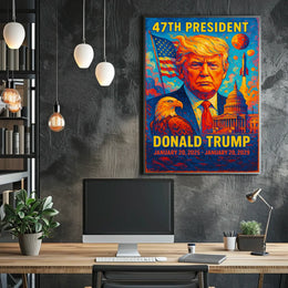 Donald Trump Torchbearer Liberty Patriotic Icon Pop Art Vibrant Leadership Poster