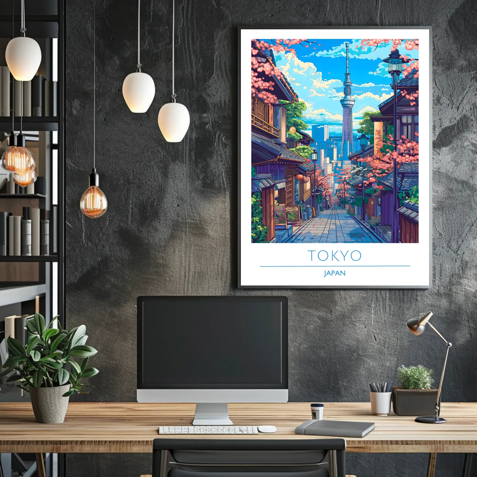 Tokyo Skytree Cherry Blossom Vibrance Urban or Cityscape Poster