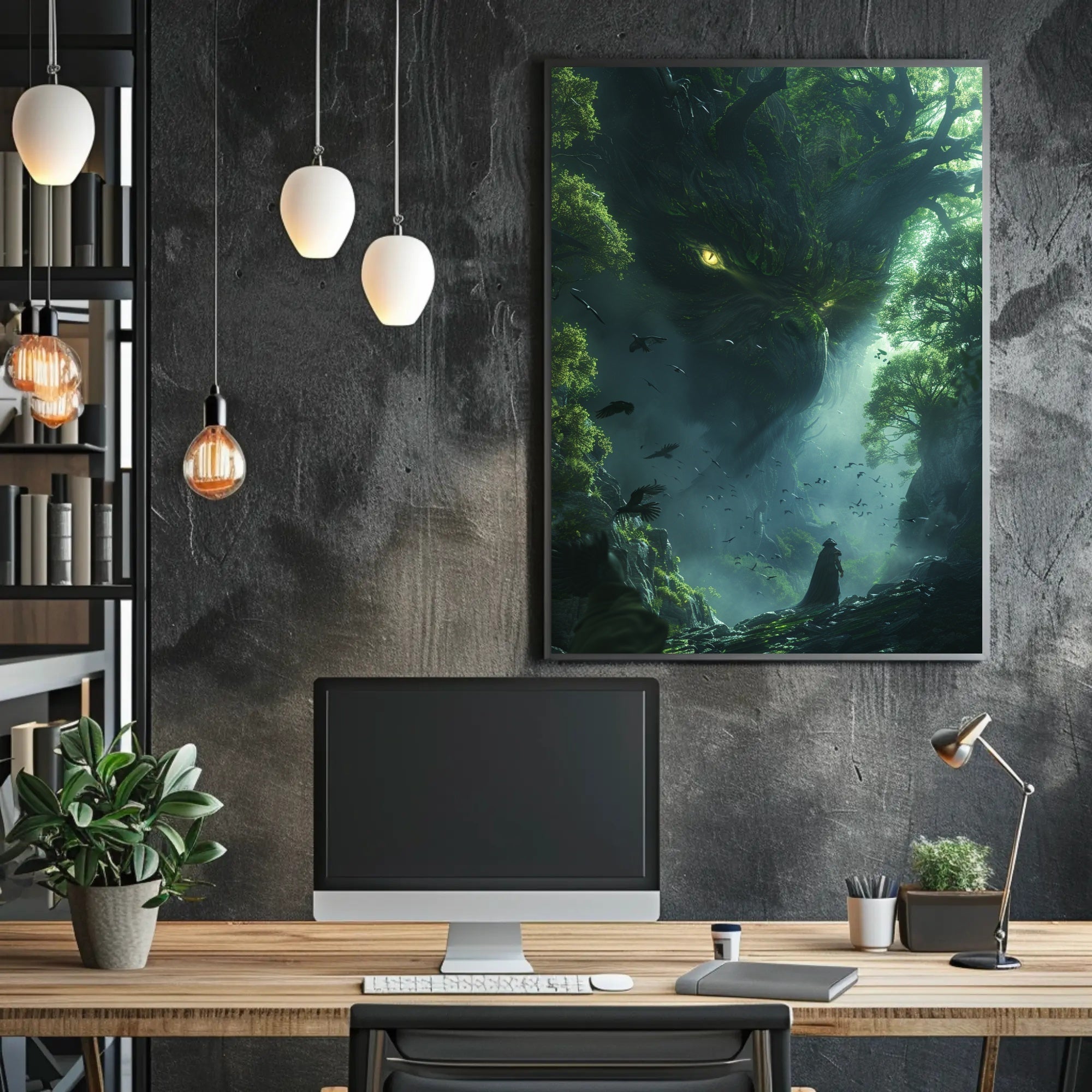 Mystical Creature in Forest: Fantasy or Mythology Poster PosterGoat