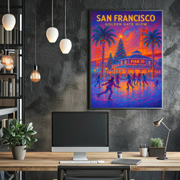 San Francisco Golden Gate Glow Poster