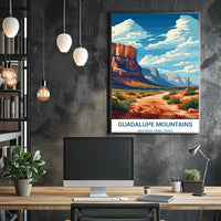 Guadalupe Mountains Vintage Art National Park Poster