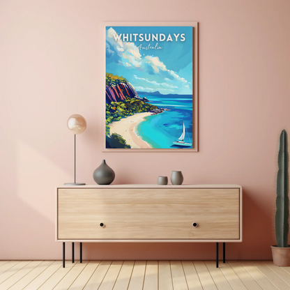 Whitsundays Sailing Australia Travel Poster