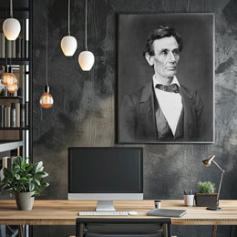 Abraham Lincoln Top Hat Desk Poster Historical Artwork PosterGoat