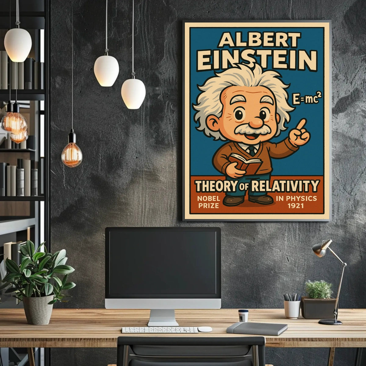 Einstein Relativity Science Heritage Inspiring Educational Wall Art Vintage Timeless Genius Physics Poster