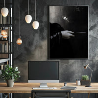 Surreal Feather Gothic Elegance Abstract or Artistic Poster PosterGoat