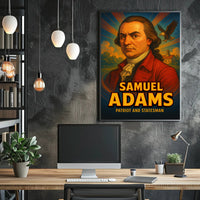 18th-Century Historical Figure in Patriotic Poster PosterGoat