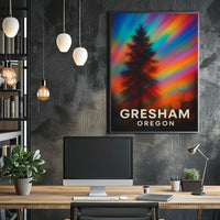 Gresham Oregon Landscape Realism Decor Lovers Poster