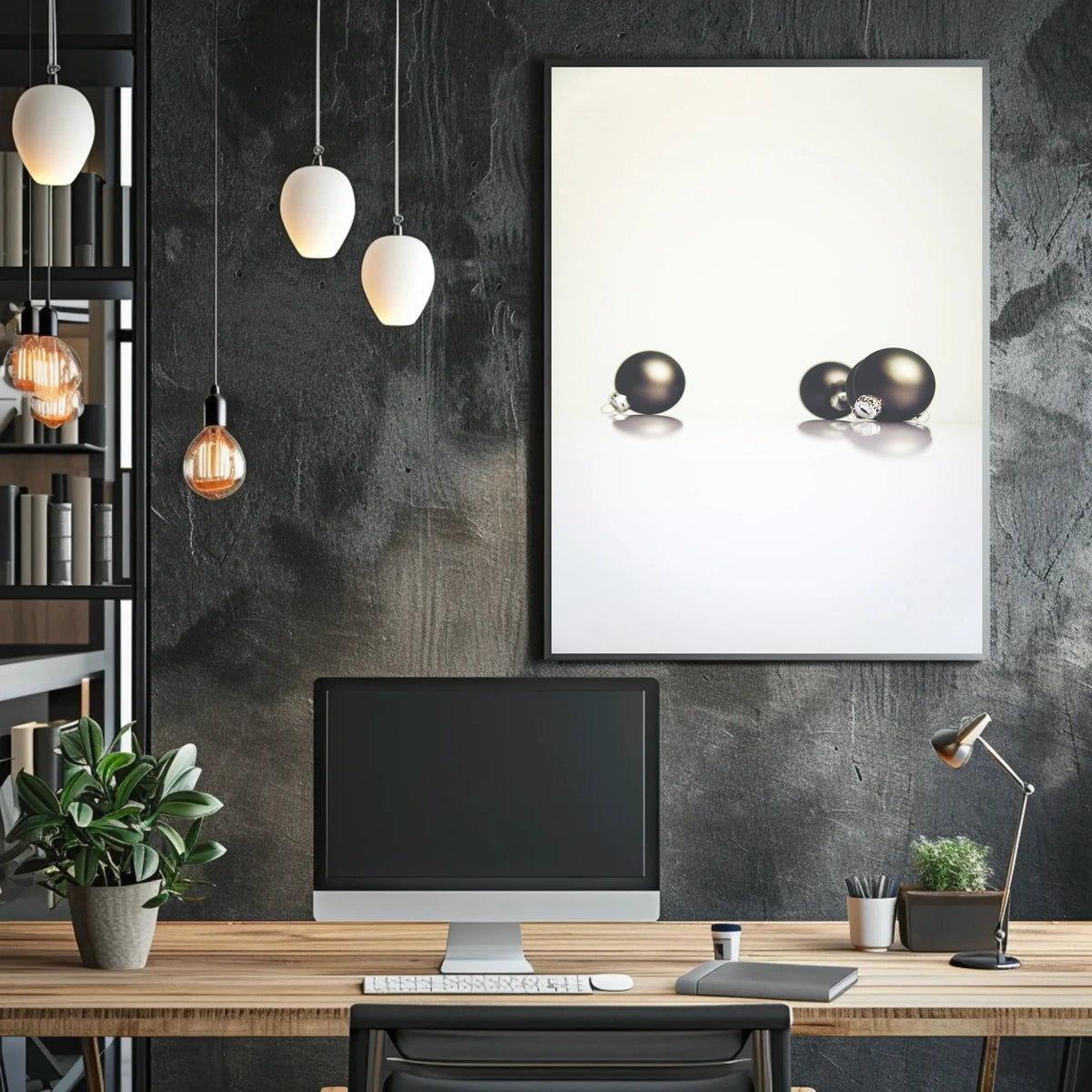 Minimalist Holiday Ornaments Minimalist Poster