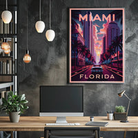 Miami Sunset Vibes Poster