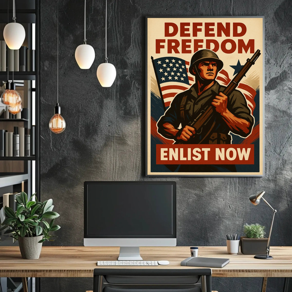 Defend Freedom Enlist Now Poster