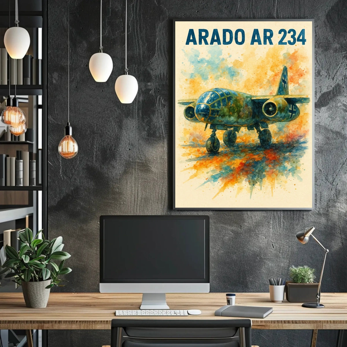 Arado AR 234 Vintage WWII Aviation Art Poster
