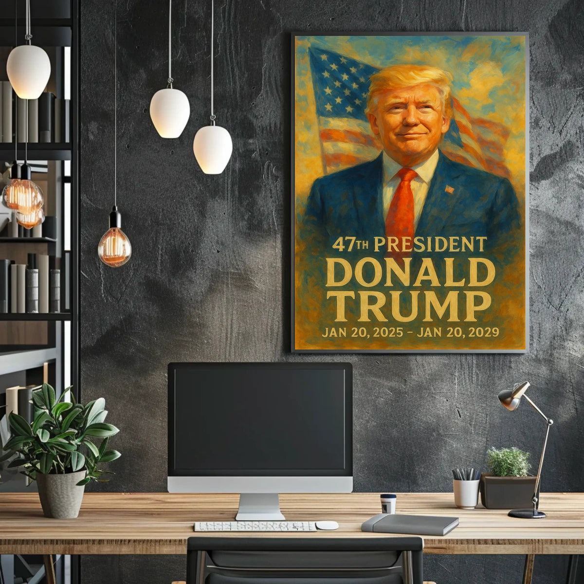 Trump Visionary Expressionism Patriotic Poster