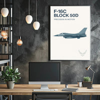 F-16C Precision Motion US Military Aviation Poster PosterGoat