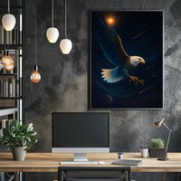 Majestic Eagle in Space Adventure Space or Astronomy Poster