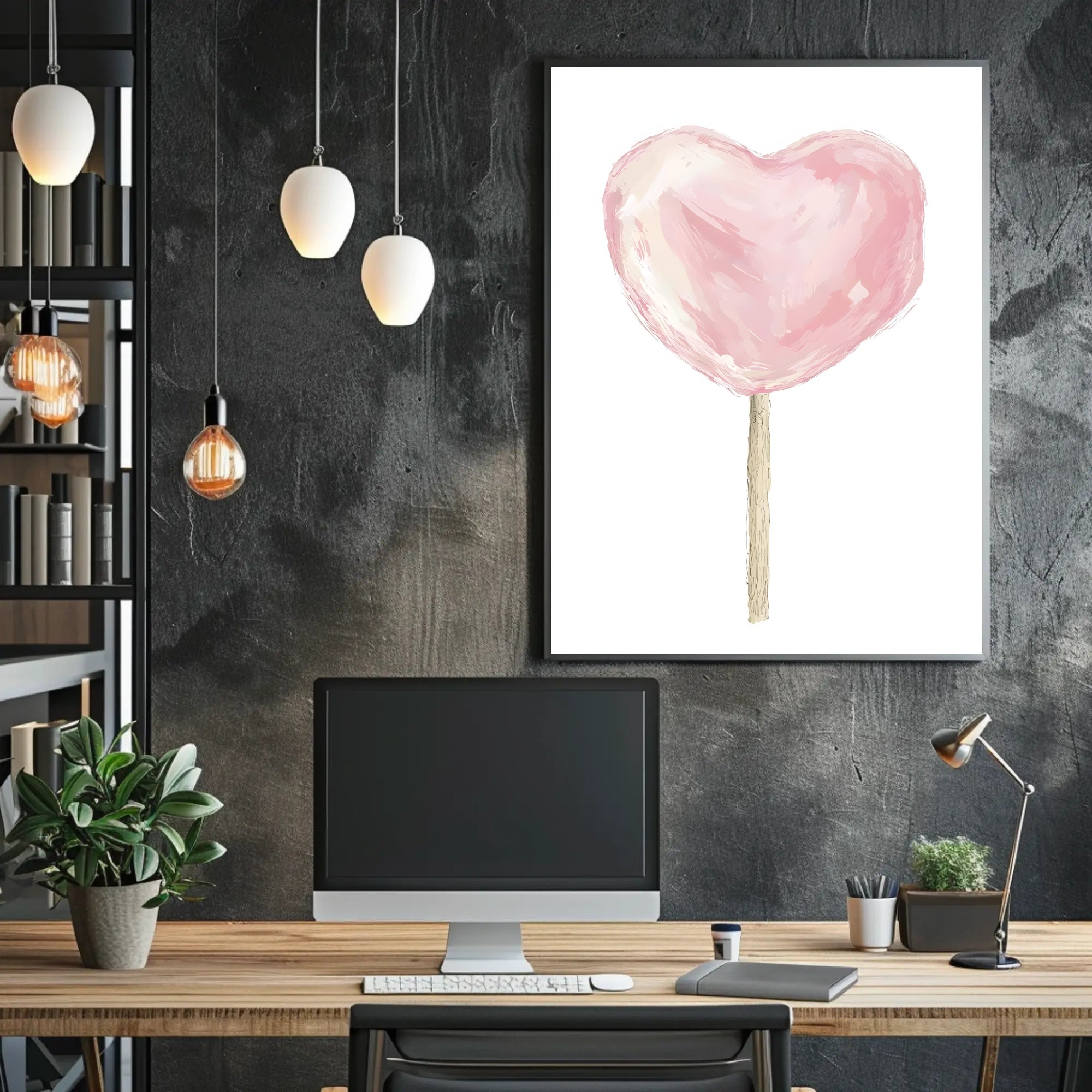 Heart Shaped Delight Poster Romantic Wall Art Print