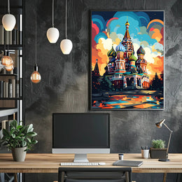 Saint Basil's Whimsical Abstract Poster