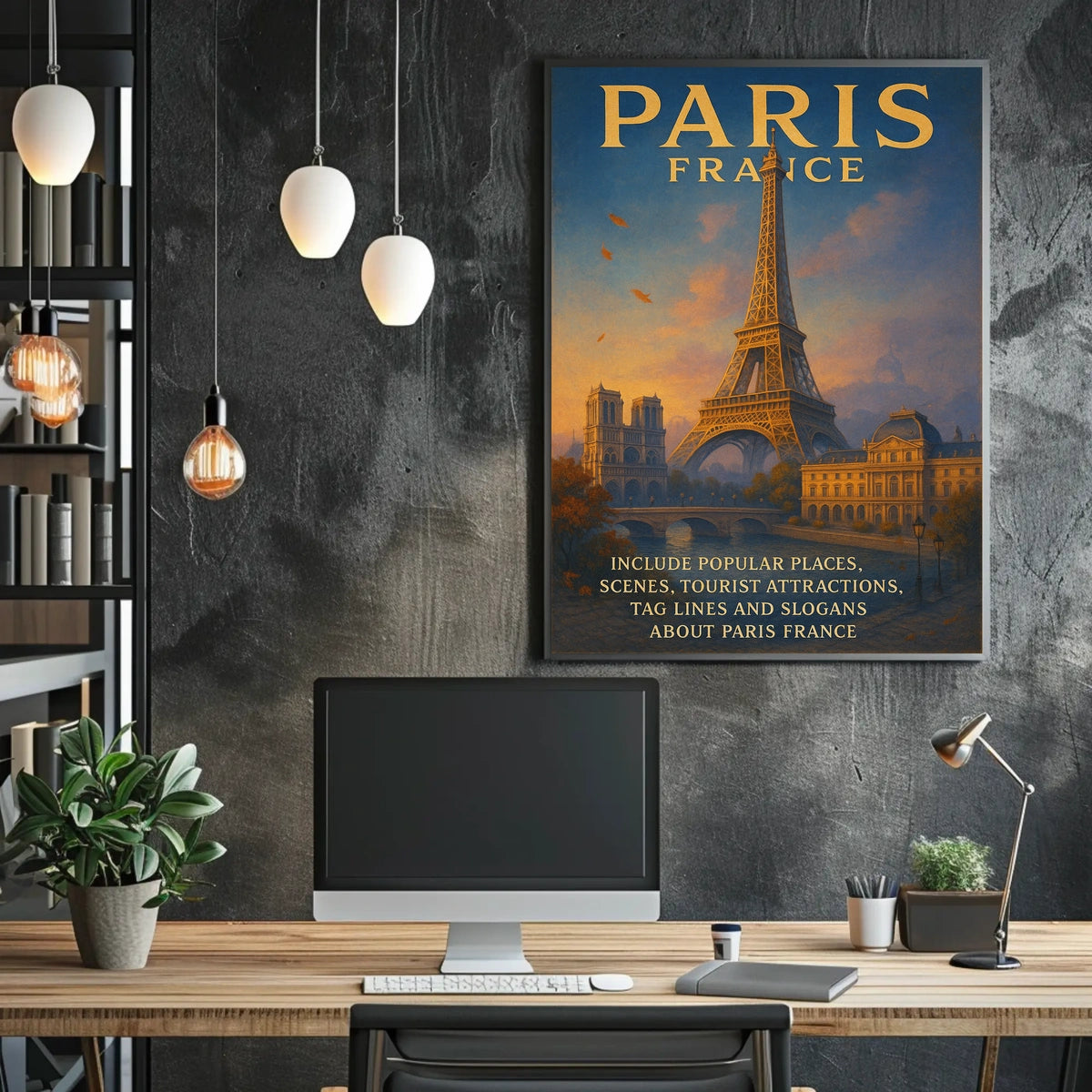 Parisian Romance: Vintage Eiffel Tower Art Print