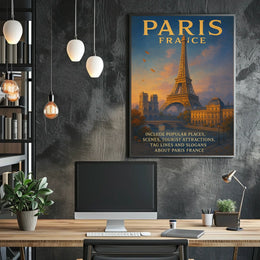 Parisian Romance: Vintage Eiffel Tower Art Print