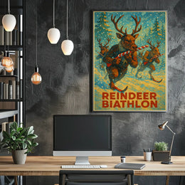 Reindeer Biathlon Poster