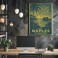Naples Florida Sunset Poster Wall Art Gulf Coast Decor