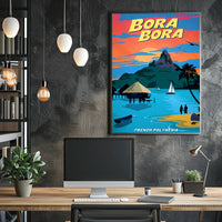 Bora Bora Romance Vintage Travel Poster PosterGoat