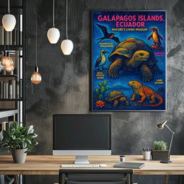 Galápagos Islands Natures Living Museum Poster