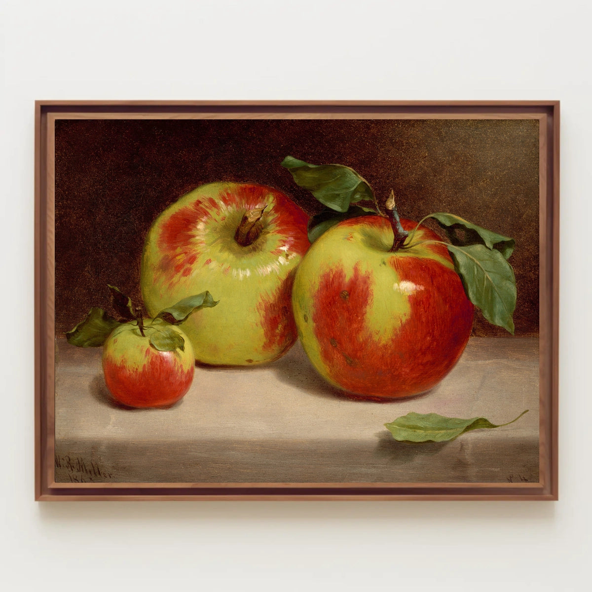 Photorealistic Apples Still Life: Artistic Poster