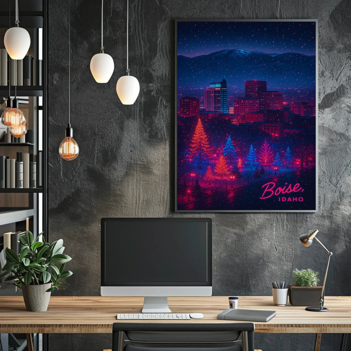 Boise, Idaho Winter Wonderland Poster