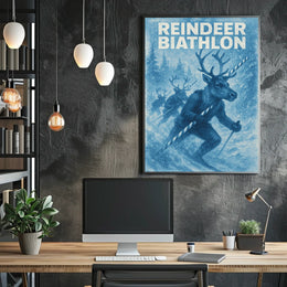 Reindeer Biathlon Poster