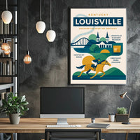 Louisville Charm: Modern Travel Poster PosterGoat