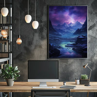 Celestial Mountain Landscape Poster