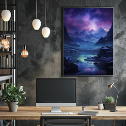 Celestial Mountain Landscape Poster