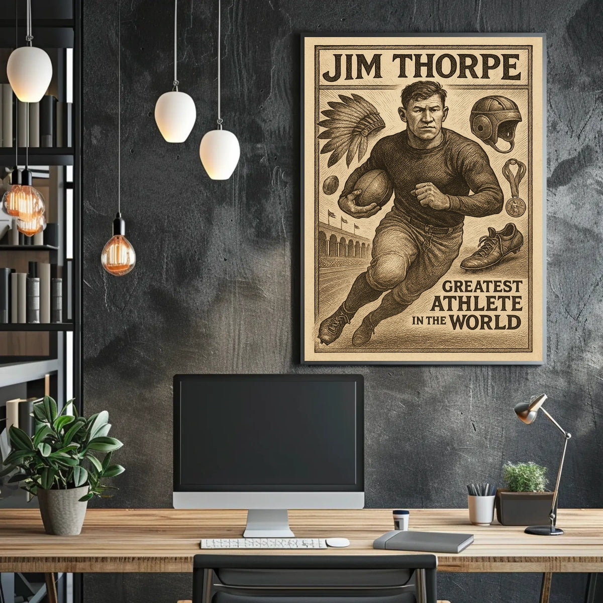 Jim Thorpe Legendary Athlete Poster