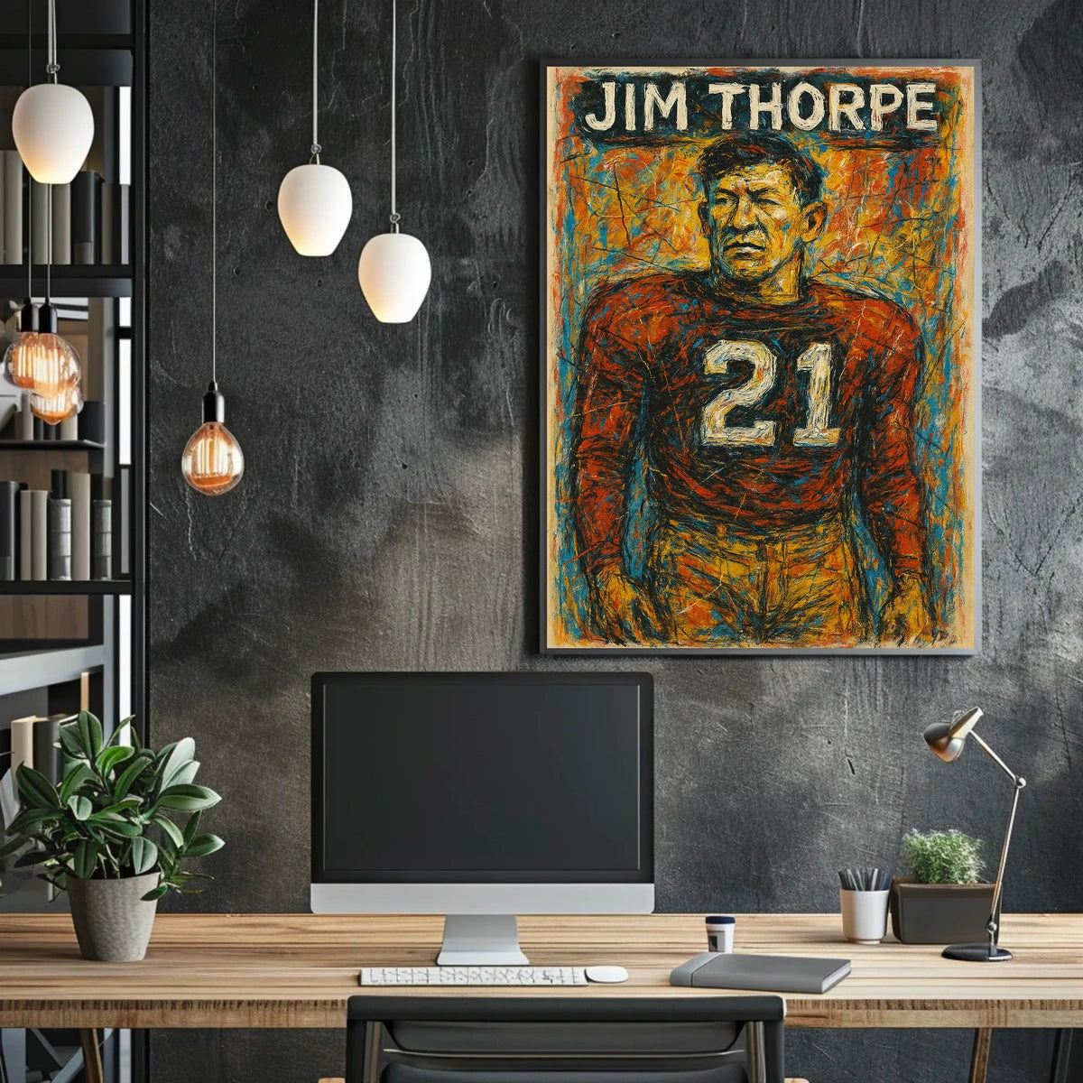 Jim Thorpe Legendary Athlete Poster