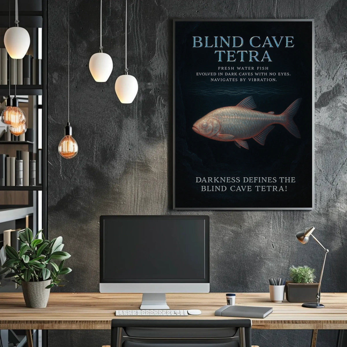 Blind Cave Tetra Poster