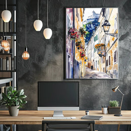 Austria Salzburg Old Town with Fortress Poster