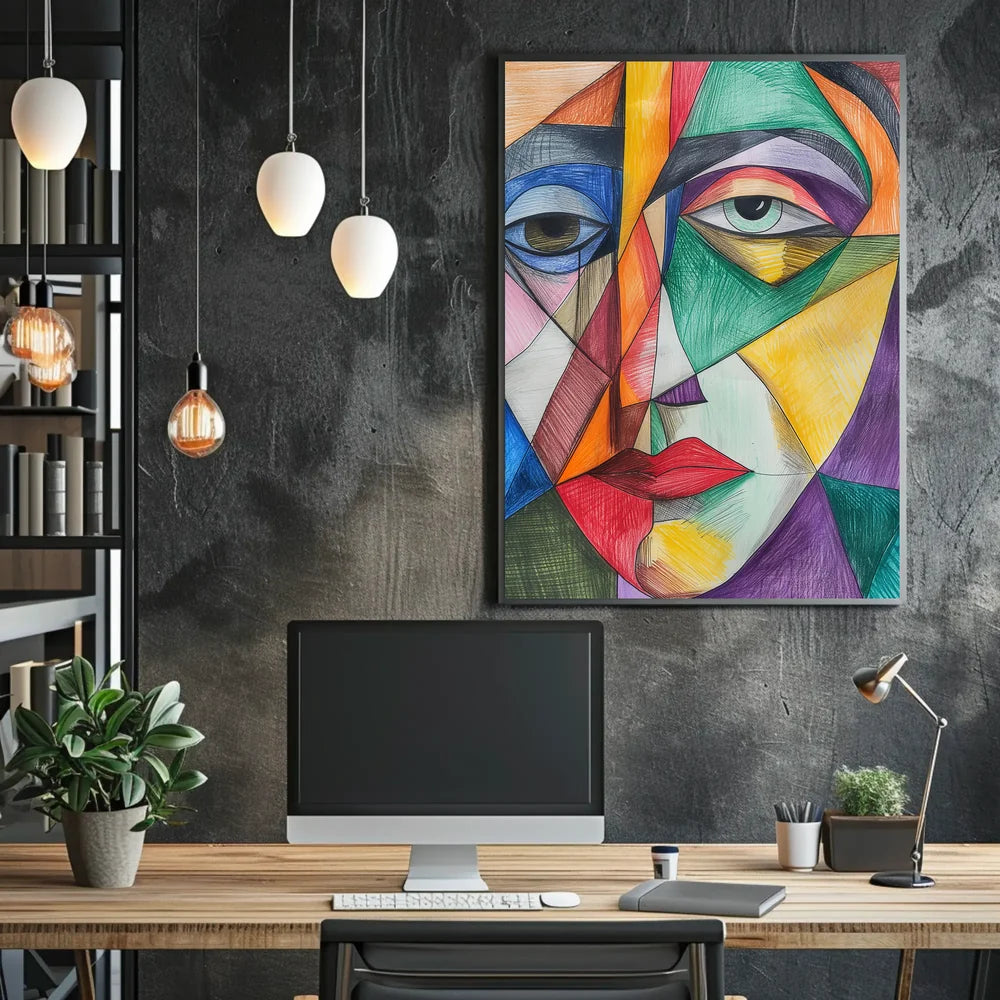 Vibrant Abstract Cityscape Art Poster