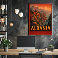 Albania Travel Poster Vintage Wall Art