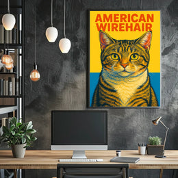 American Wirehair Cat Poster