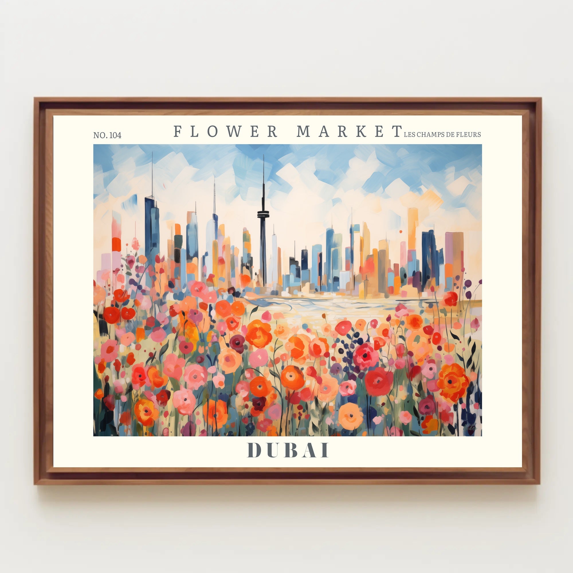 Dubai’s Vibrant Flower Market Urban or Cityscape Poster