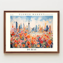 Dubai’s Vibrant Flower Market Urban or Cityscape Poster