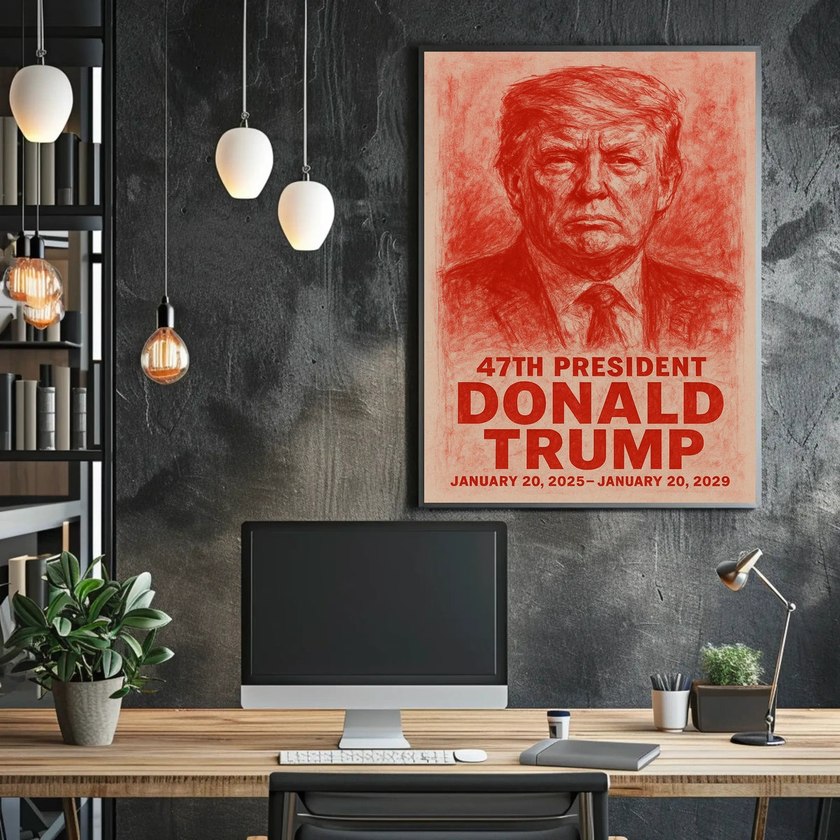 Trump Leadership Red Pop Art Patriotic Poster