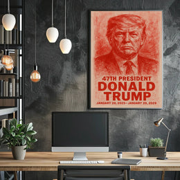Trump Leadership Red Pop Art Patriotic Poster