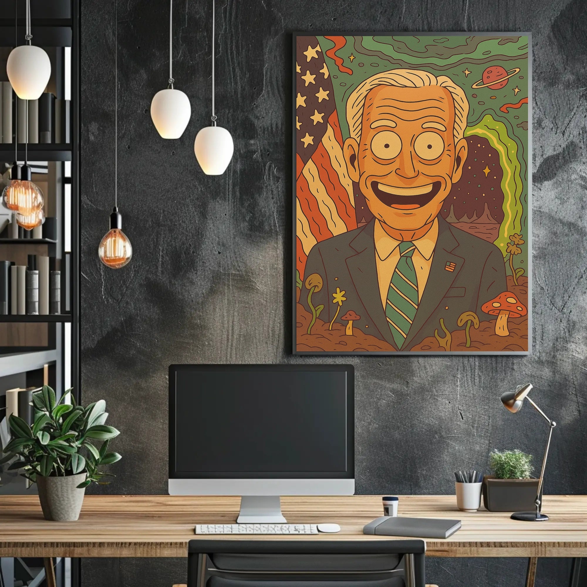 Cosmic Presidential Portrait Poster PosterGoat