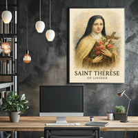 Saint Thérèse Of Lisieux Catholic Saint Portrait For Wall Art Poster