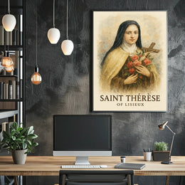 Saint Thérèse Of Lisieux Catholic Saint Portrait For Wall Art Poster
