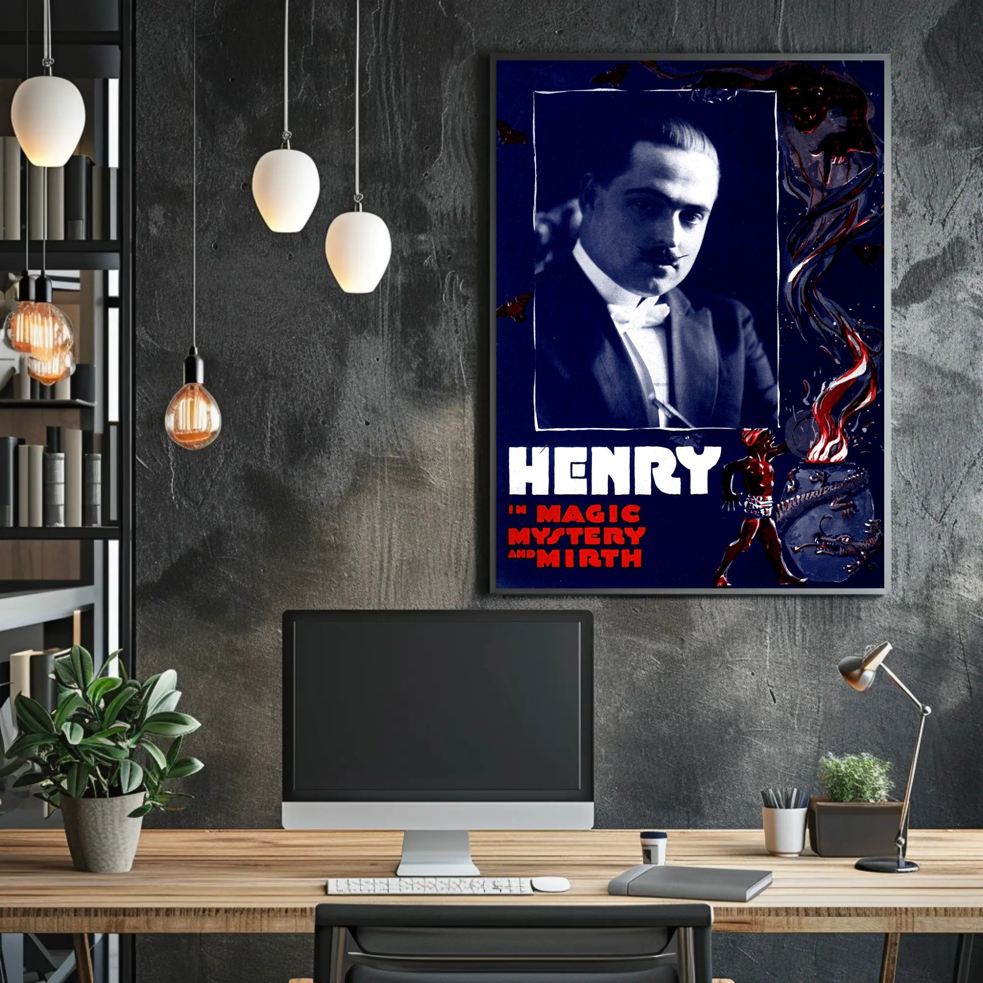 Henry's Mystical Magic Show Vintage Artistic Poster